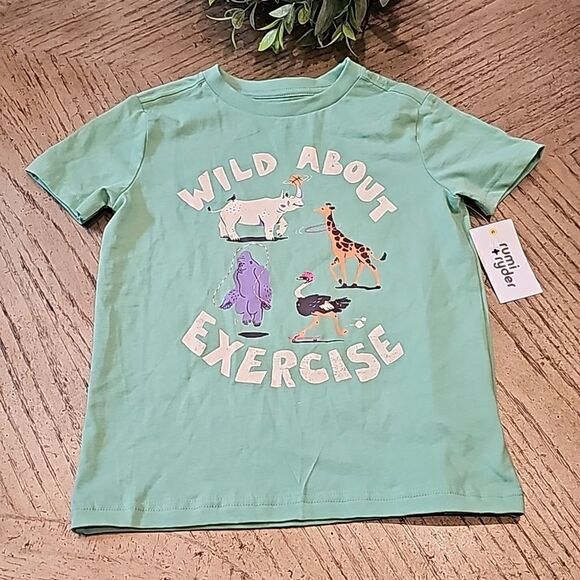 Other - Girls exercise t shirt 100 percent cotton size XS 4-5 NWT